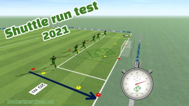 Shuttle run / Beep test 2021 (Complete test with free mp3 download) - Soccer Exercises # 135