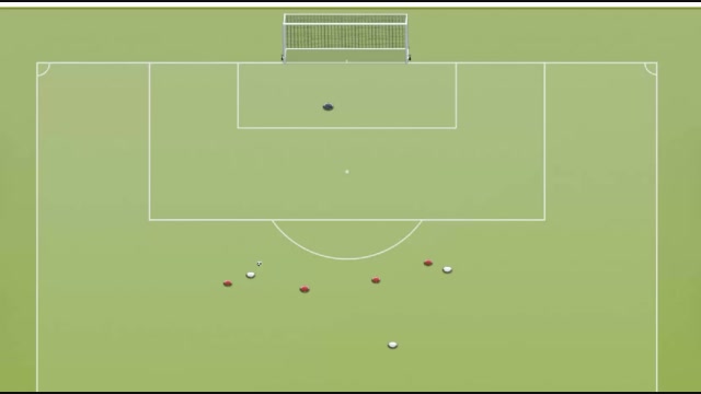 1v1 with GK playing zones correctly