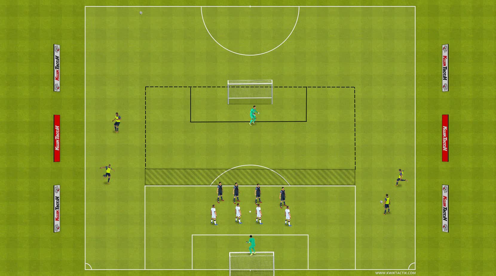 Cross zone - One touche defense