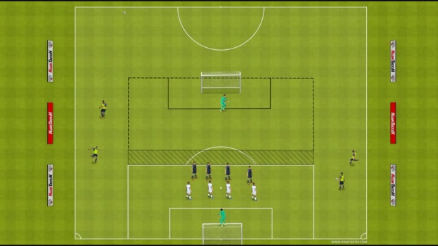 Cross zone - One touche defense